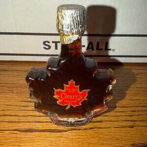 Cleary's Pure Maple Syrup in Maple Leaf Glass Bottle